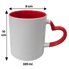 11 OZ 320 ML Heart Handle 2 Tone Sublimation Mug