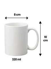11 OZ Plain White Sublimation Cotted Mug