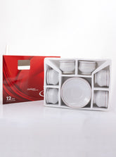 Cup Saucer White Gold Line