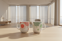 6 OZ 180 ML Coupe Deckle Printed Mug (Pack of six)