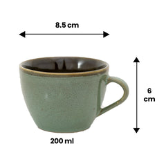 Reactive Glaze Color Mug with Saucer