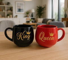 350 ml Couple mug king and queen