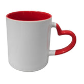 11 OZ 320 ML Heart Handle 2 Tone Sublimation Mug