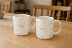 6 oz 180 MLcoupe 24 k gold marble