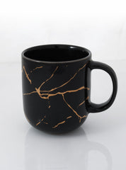 200 ML Coupe Mug Black With 24K Gold Marble(Pack of Four)