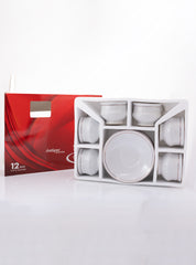 Cup Saucer White Gold Line