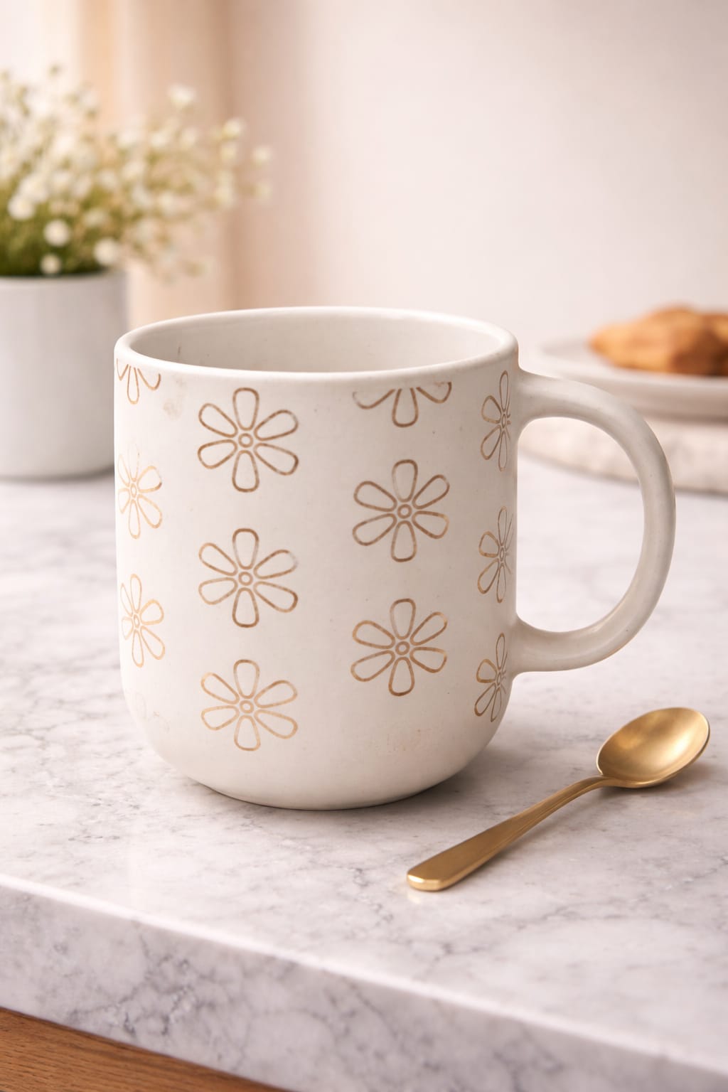 200 ml mug with 24k gold decal print glosy surface