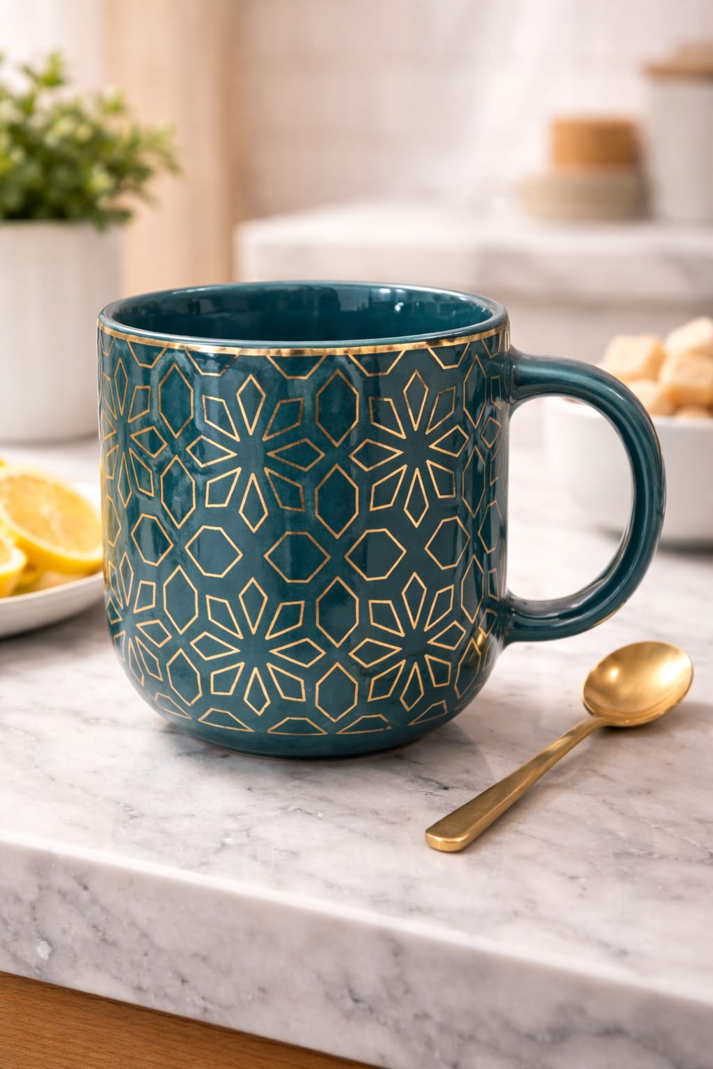 200 ml mug with 24k gold decal print matt surface