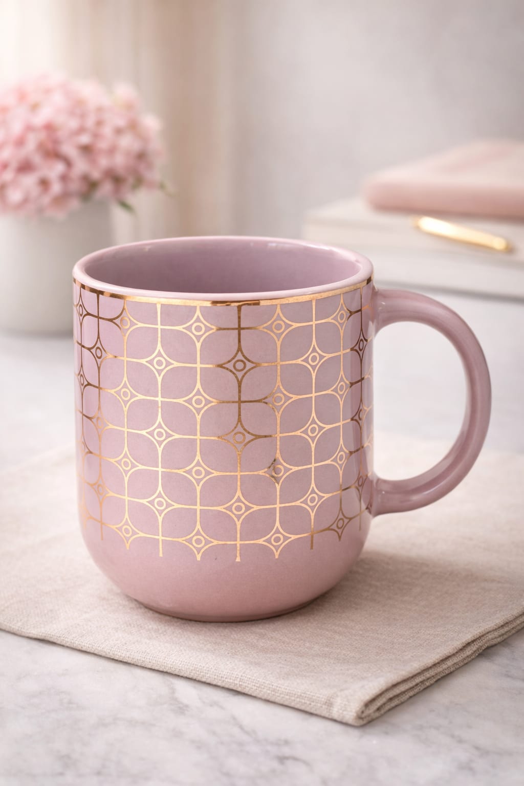 200 ml mug with 24k gold decal print matt surface