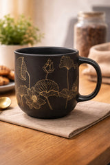 200 ml mug with 24k gold decal print matt  surface