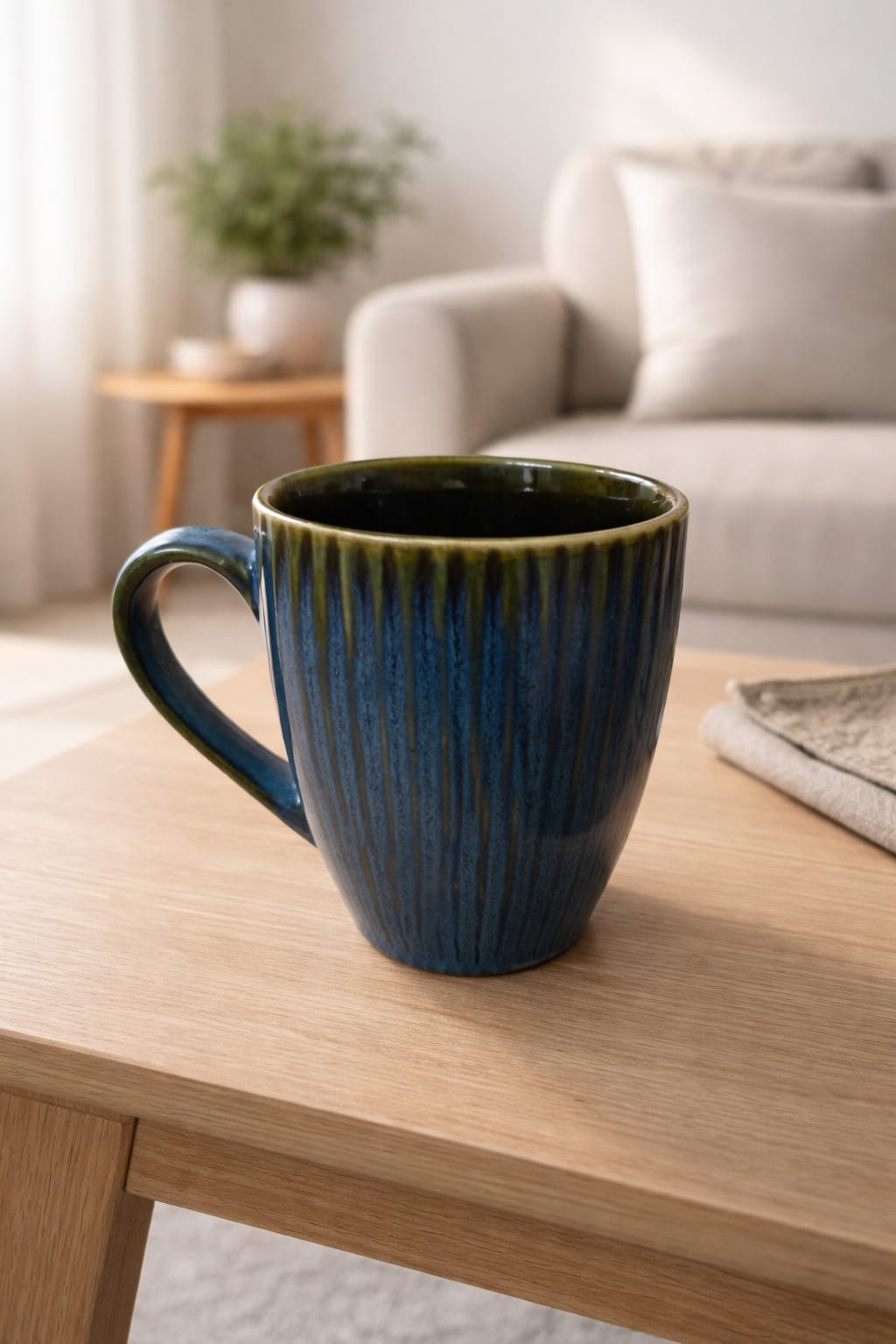 300 ml strip embossed pattern mug