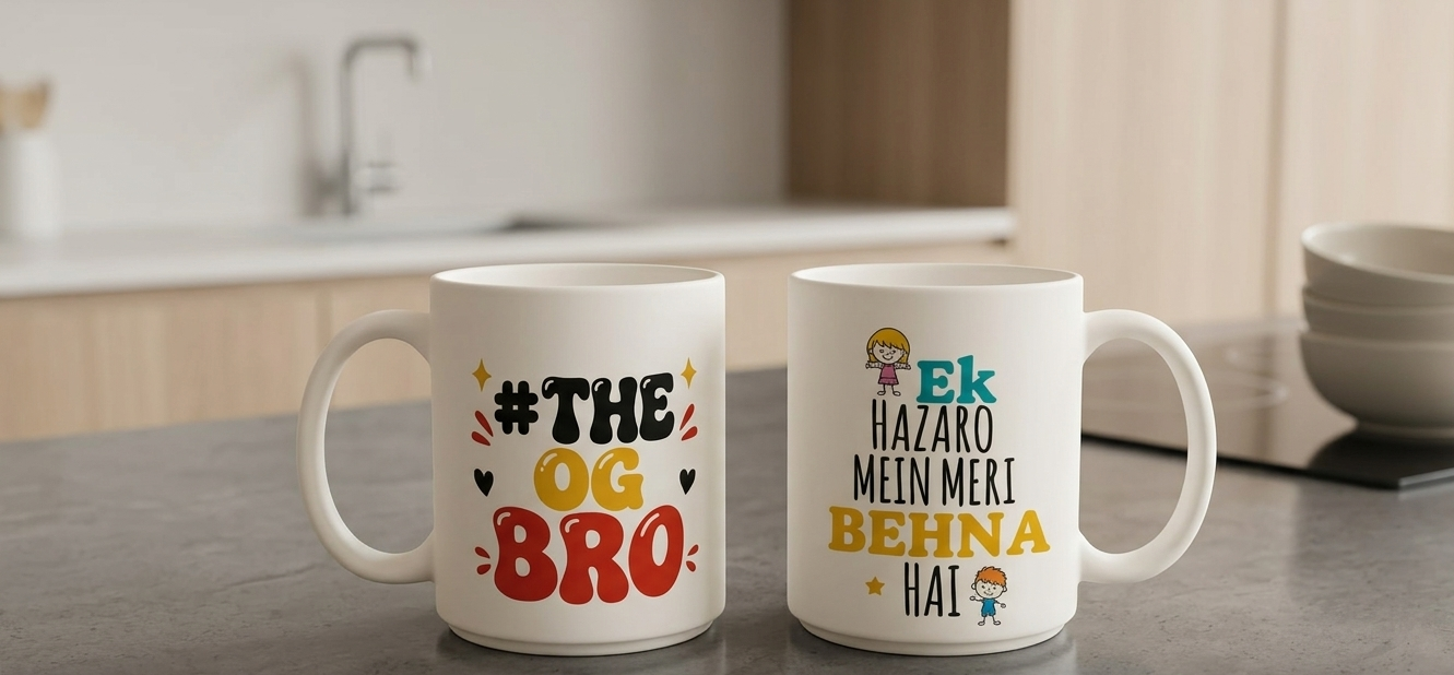 Raksha Bandhan Special 330 ML off white matt surface mug