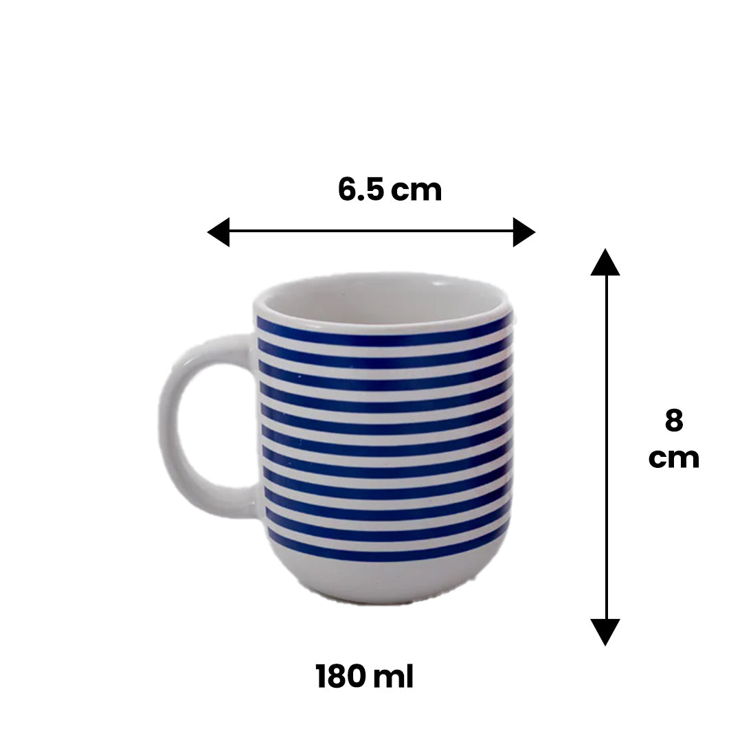 6 OZ 180 ML Coupe Deckle Mug (Pack of six)