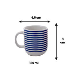 6 OZ 180 ML Coupe Deckle Mug (Pack of six)