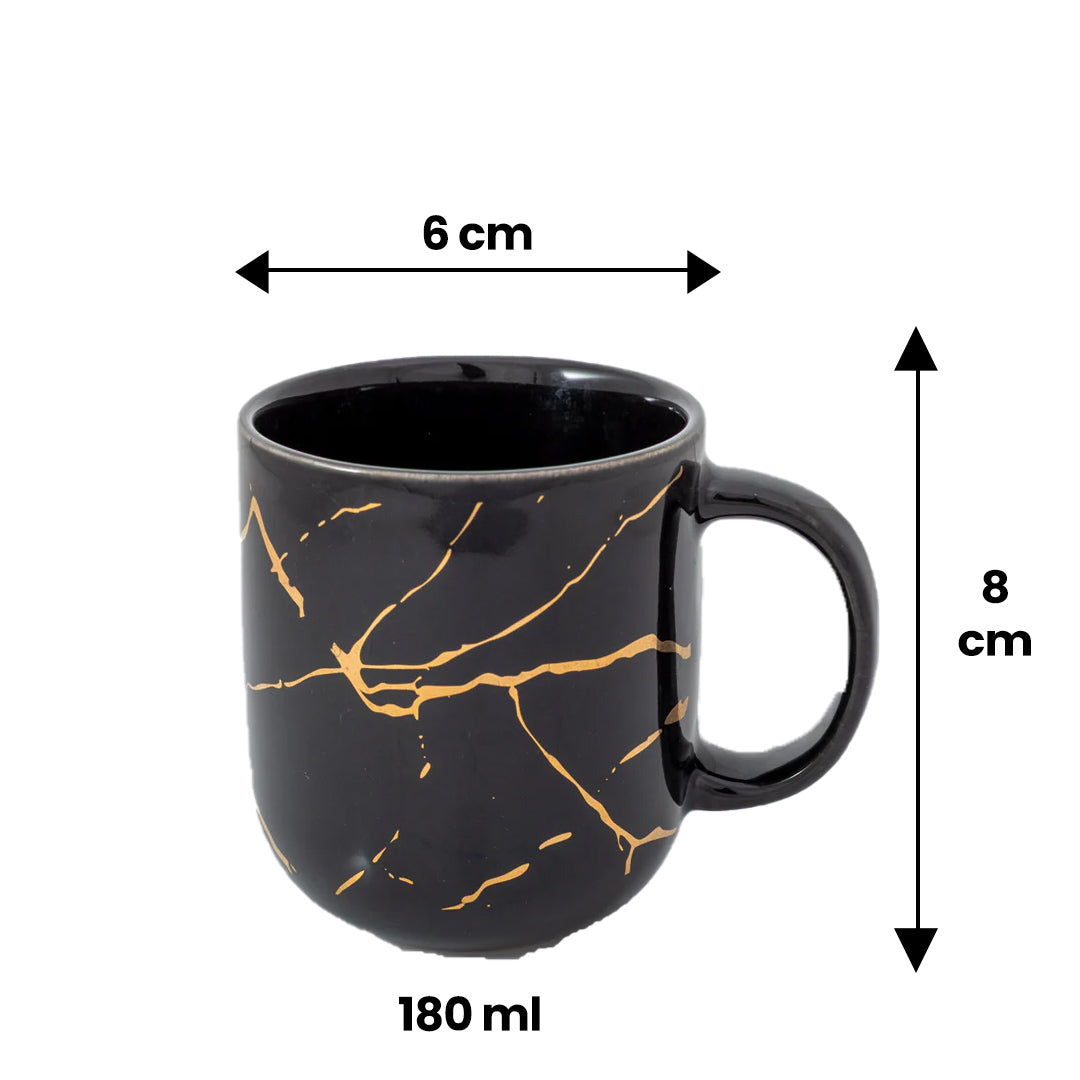 6 oz 180 MLcoupe 24 k gold marble