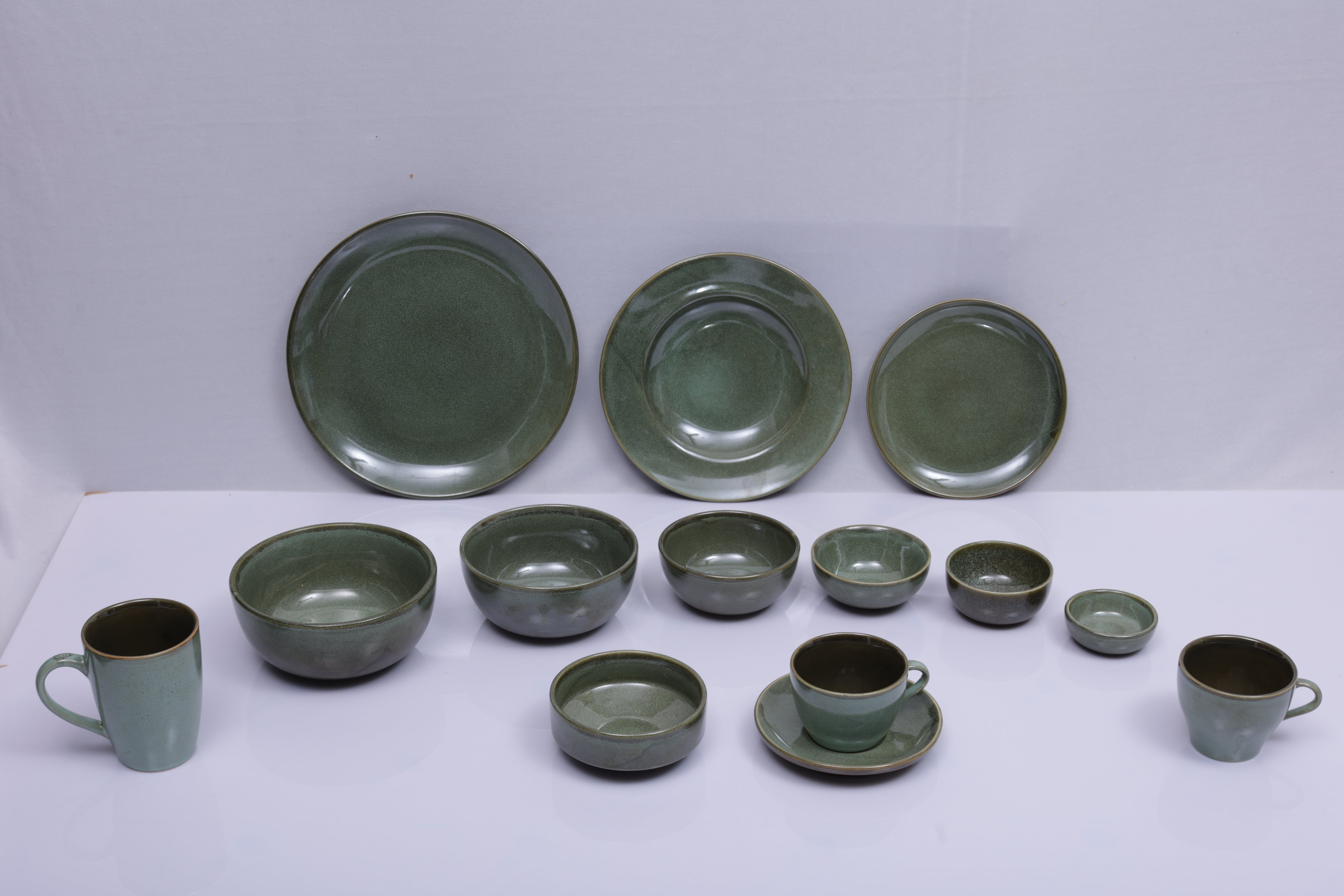 Texture Green
 Dinner Set