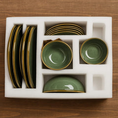 Texture Green
 Dinner Set