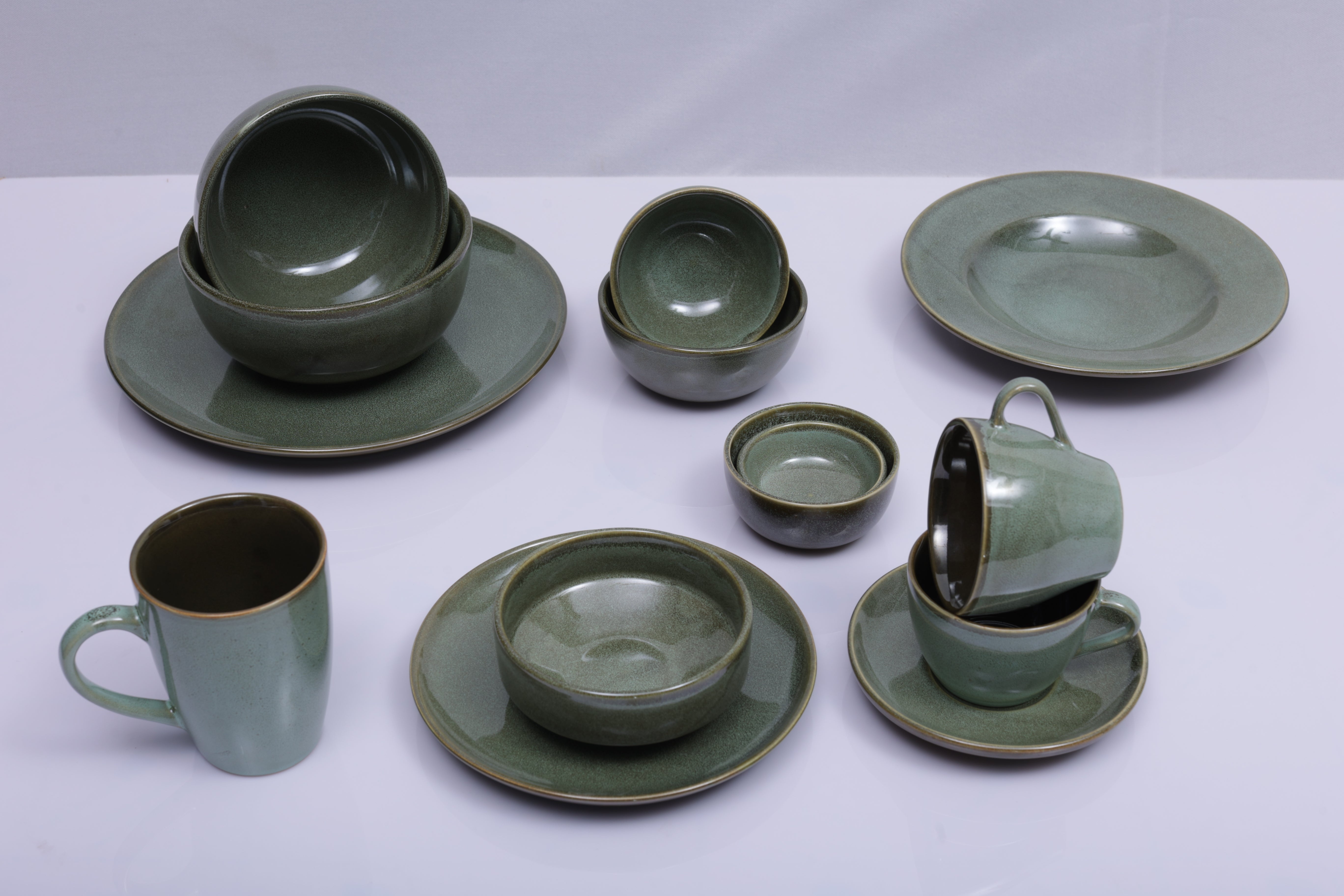 Texture Green
 Dinner Set