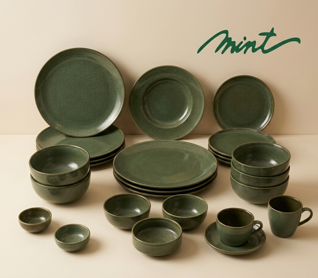 Texture Green
 Dinner Set
