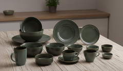 Texture Green
 Dinner Set