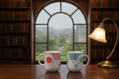 6 OZ 180 ML Coupe Deckle Printed Mug (Pack of six)