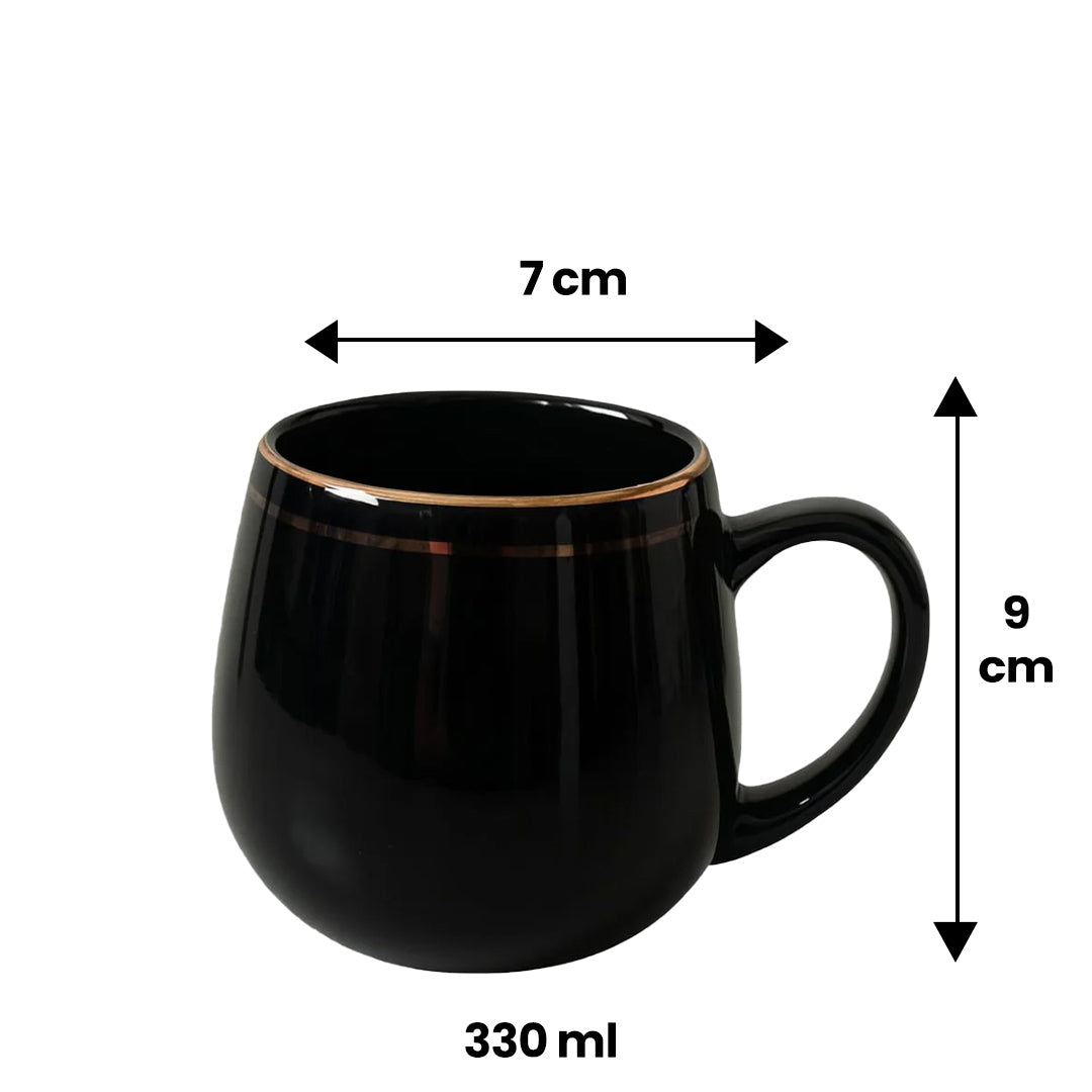 Gia mug 330 ml  With 24 k dubble gold line