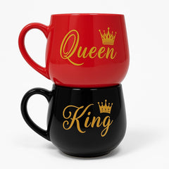 350 ml Couple mug king and queen