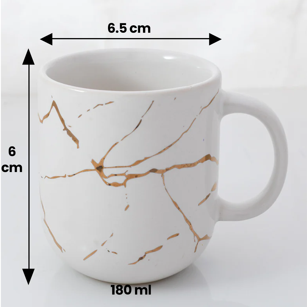 6 oz 180 MLcoupe 24 k gold marble