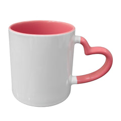 11 OZ 320 ML Heart Handle 2 Tone Sublimation Mug