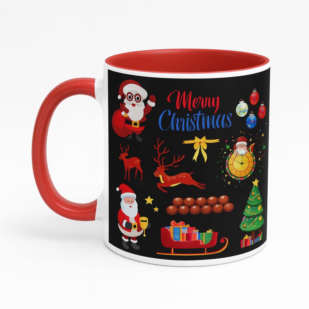 320ML 3 tone Christmas  Red mug