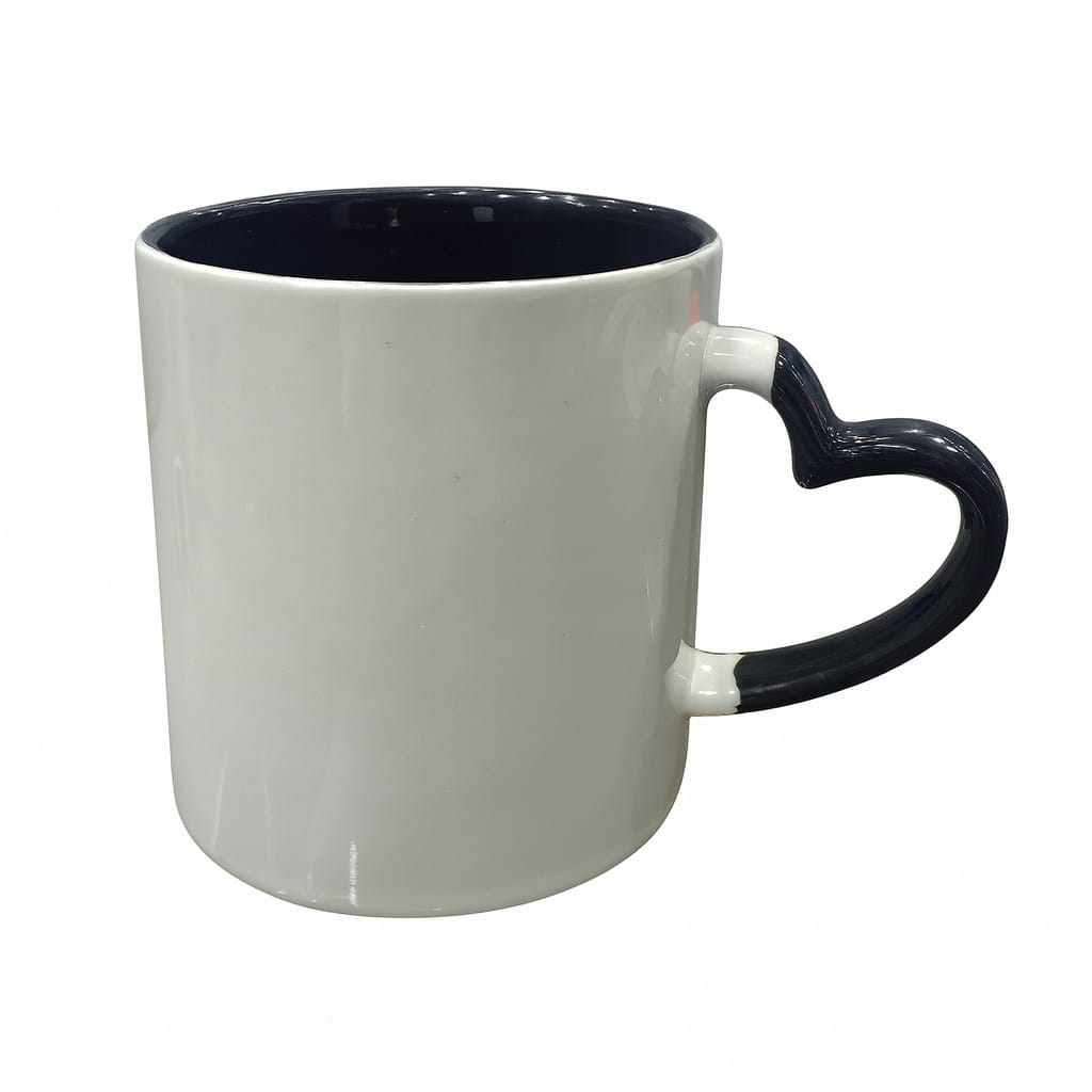 11 OZ 320 ML Heart Handle 2 Tone Sublimation Mug