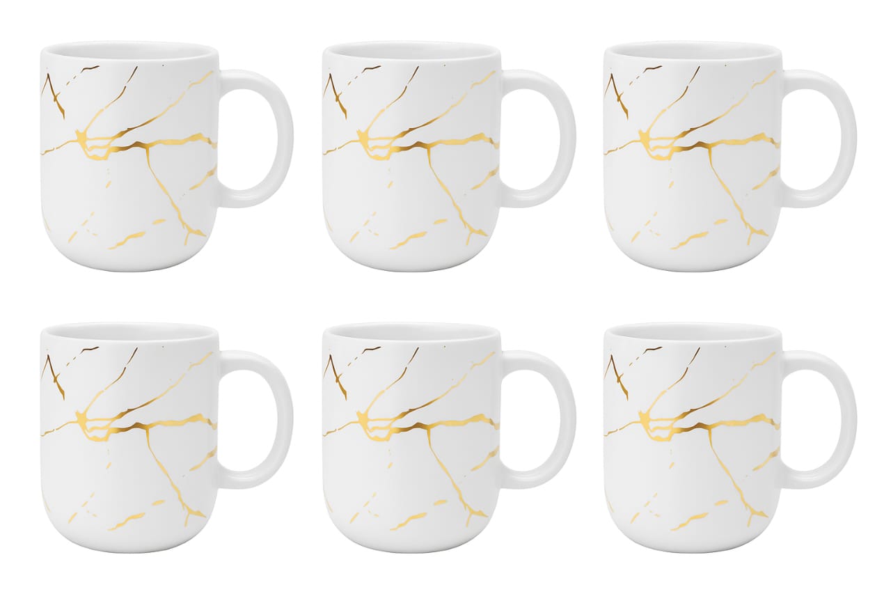 6 oz 180 MLcoupe 24 k gold marble